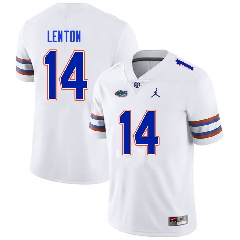 NCAA Florida Gators Quincy Lenton Men's #14 Nike White Stitched Authentic College Football Jersey FRX2164GG